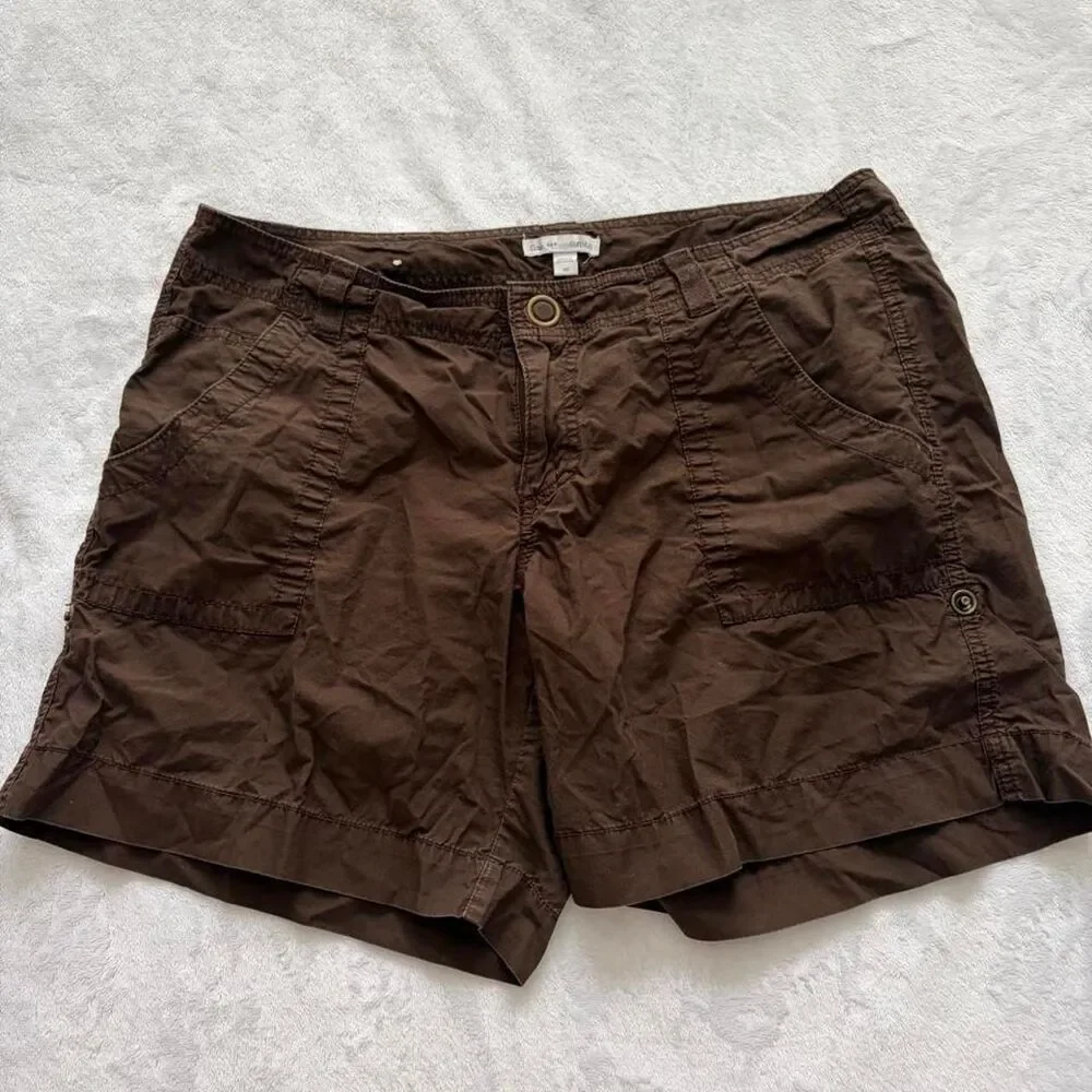 Gap Brown Cargo Utility Shorts Women's 10 Y2K Vintage Gorpcore Carpenter